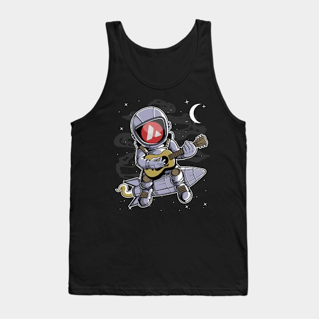 Astronaut Guitar Avalanche AVAX Coin To The Moon Crypto Token Cryptocurrency Blockchain Wallet Birthday Gift For Men Women Kids Tank Top by Thingking About